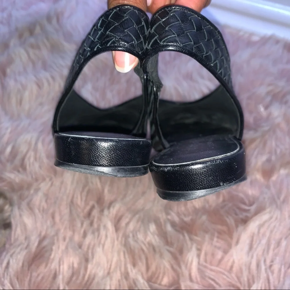 EVERLANE | The V Slingback Woven Black Flats - Picture 11 of 13